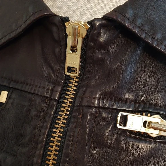 😍NWOT Goldsign Brand Ladie's Unlined Genuine Leather Cropped Bomber Jacket, LG - Picture 6 of 13